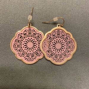 Pink dangly earrings